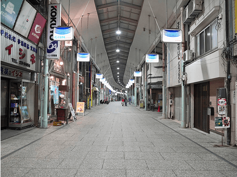 お寺を上から見た写真