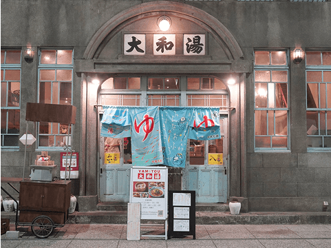 お寺を上から見た写真